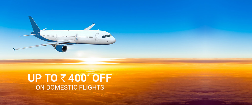 Up to Rs. 400 Off* on Domestic Flight Tickets Via.com